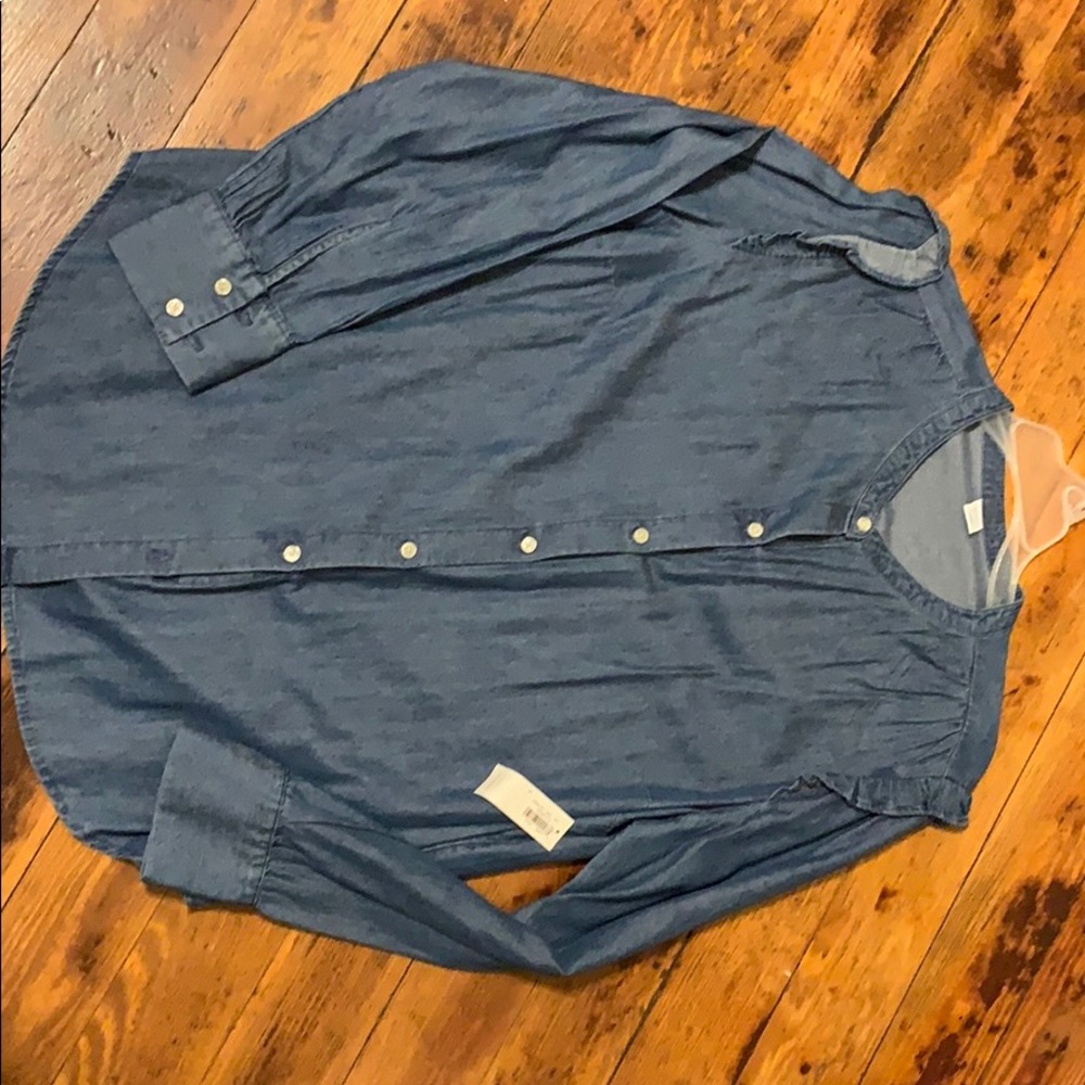 Chambray button up top